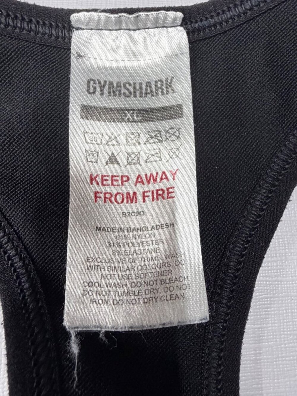 Gymshark Lift Seamless Midi Tank With Shelf Black size XL - Picture 4 of 8